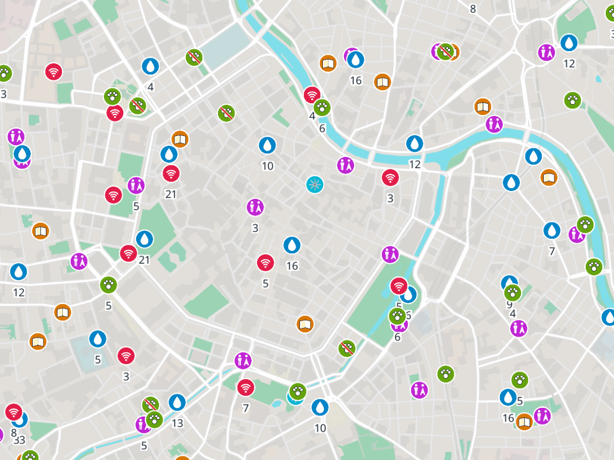 A map of free places in Vienna